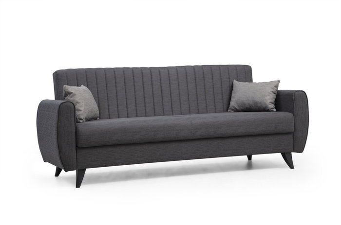 Atelier Del Sofa Alkon Sofá Cama de 3 Plazas Gris Oscuro